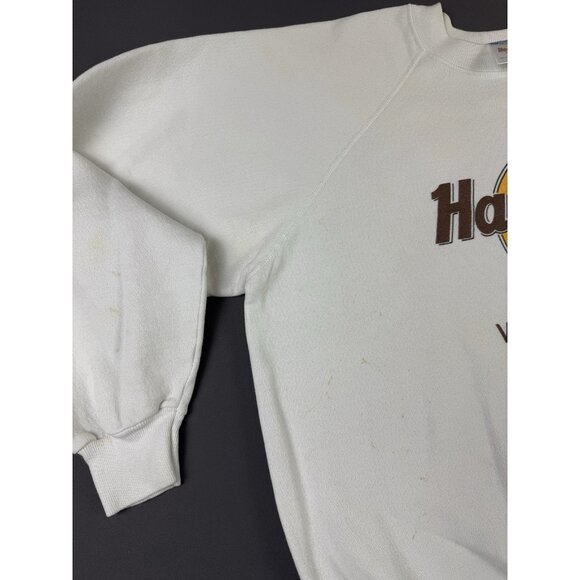 Rare Vintage 80s 90s Hard Rock Cafe Washington DC Hanes XL USA Crewneck Sweater - Picture 9 of 16